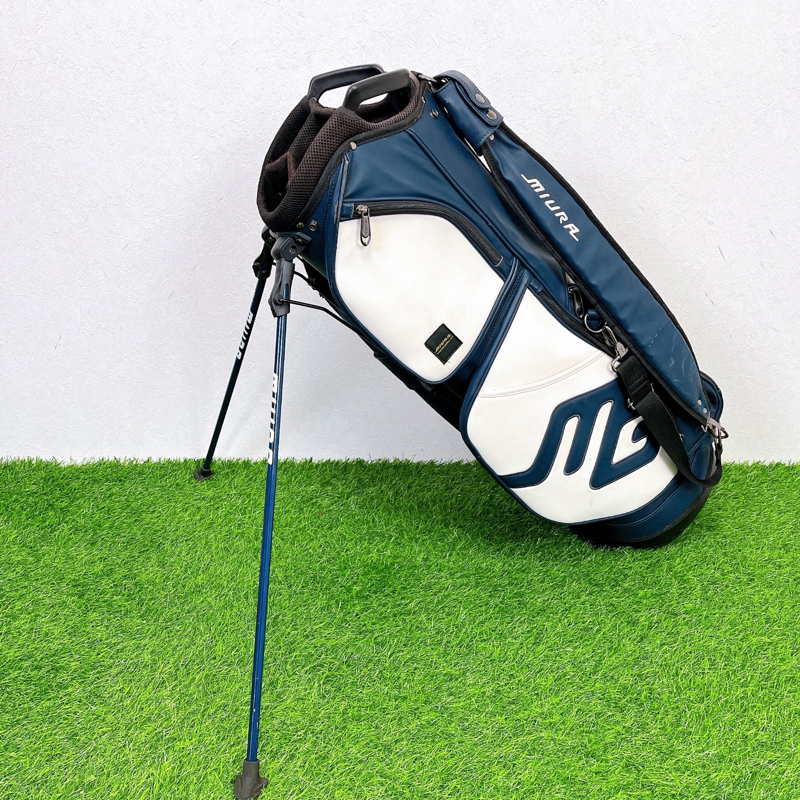 三浦技研 ミウラ MIURA SG-302 スタンド式 キャディバッグ ネイビー