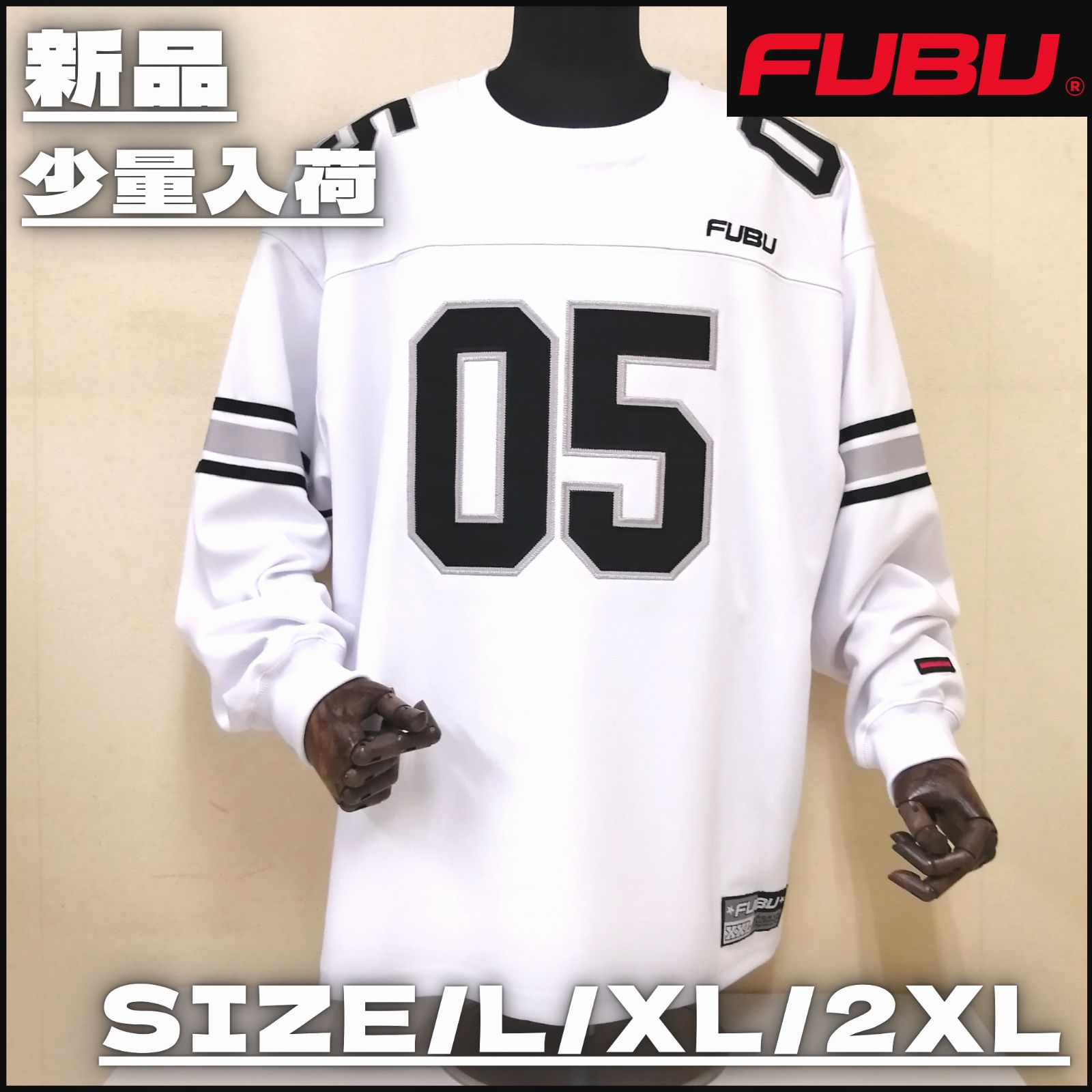 新作】【FUBU／フブ・オリジナルゲームシャツ（ホワイト）】ストリート