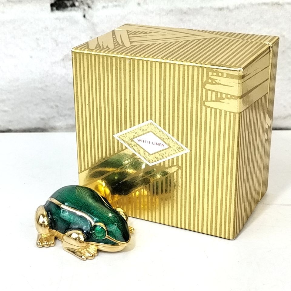 エスティローダー 練り香水 リリー・パッド（睡蓮の葉）とカエル 元箱