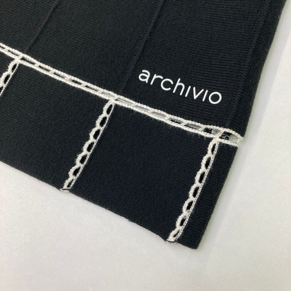 サイズ：38 ARCHIVIO アルチビオ ニットスカート ブラック系