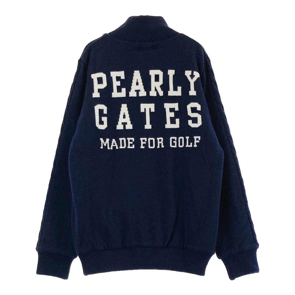 サイズ：4 PEARLY GATES パーリーゲイツ 裏地付きニットジップ