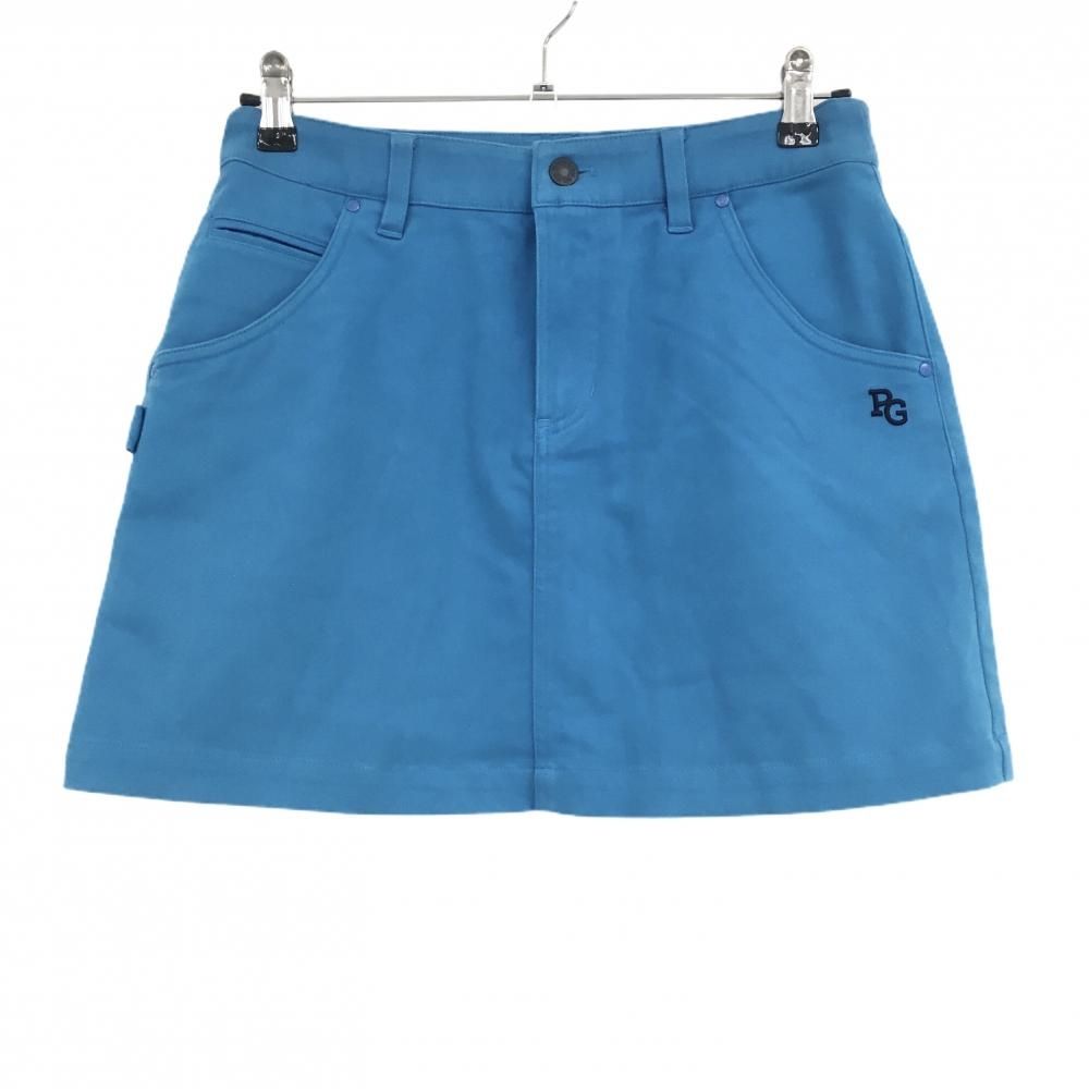 美品】パーリーゲイツ スカート ブルー 表微起毛 ストレッチ