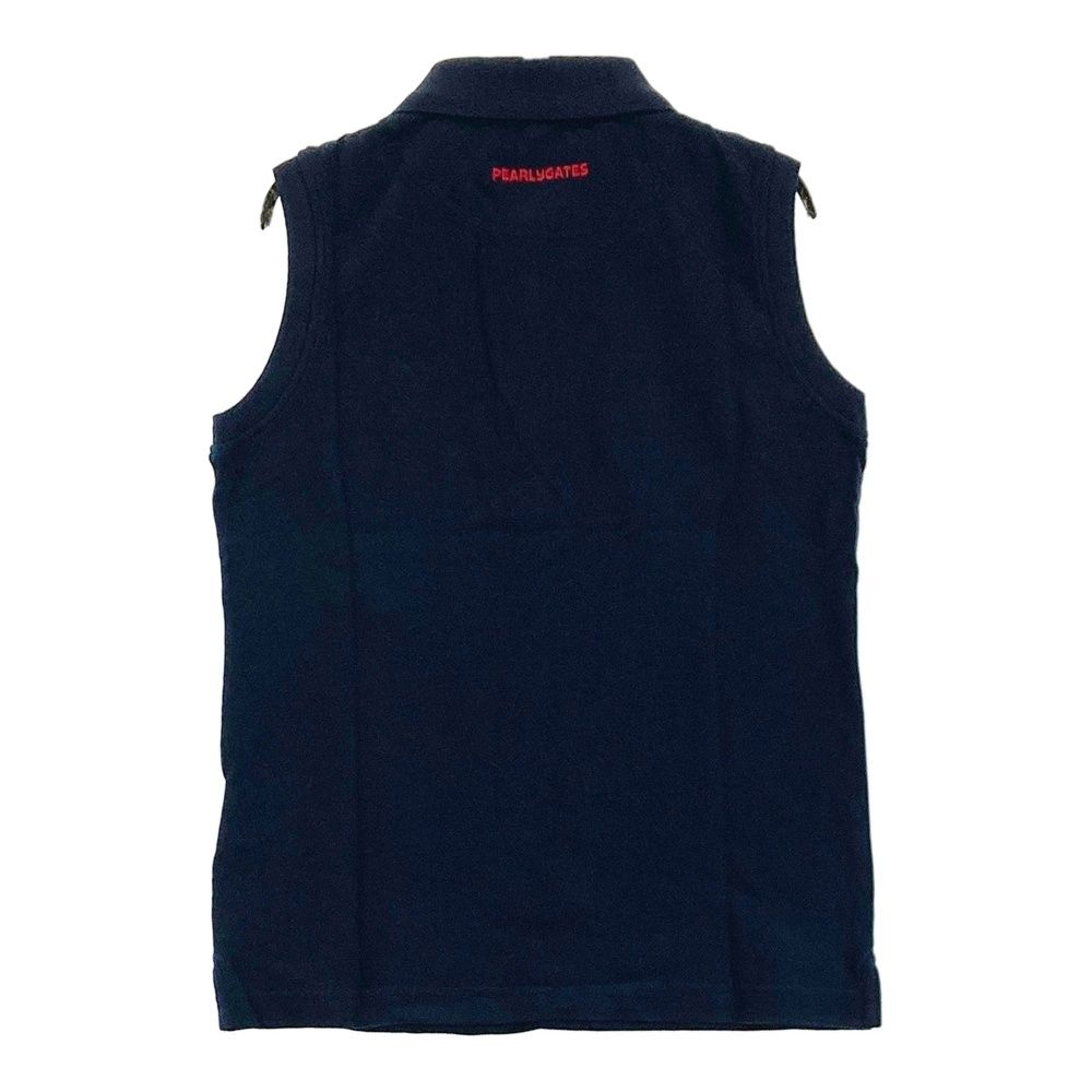 サイズ：0 PEARLY GATES パーリーゲイツ ノースリ―ブポロシャツ 刺繍