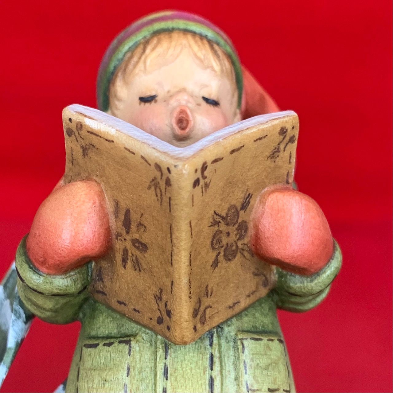 希少 アンリ人形 木彫り サラケイ Joy to tha world 10cm Anri