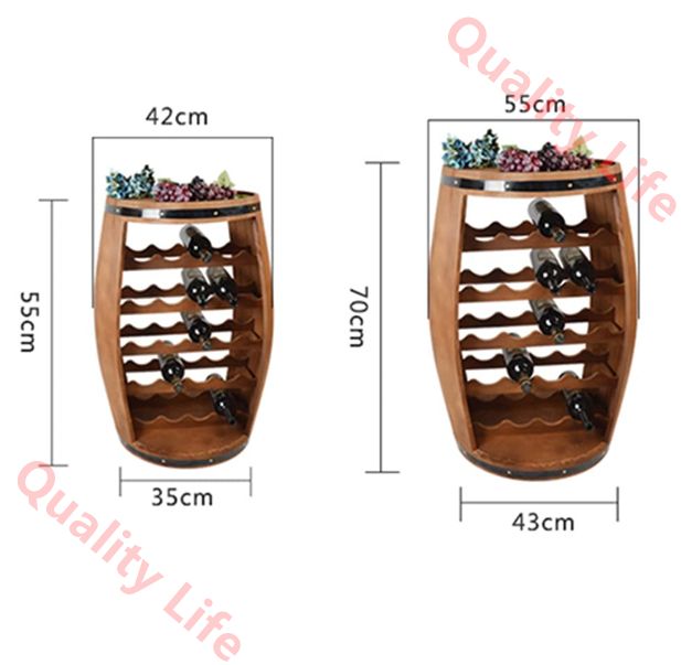 k232r119 木製ワインホルダー ワインラック 樽型 8本収納 ヴィンテージ