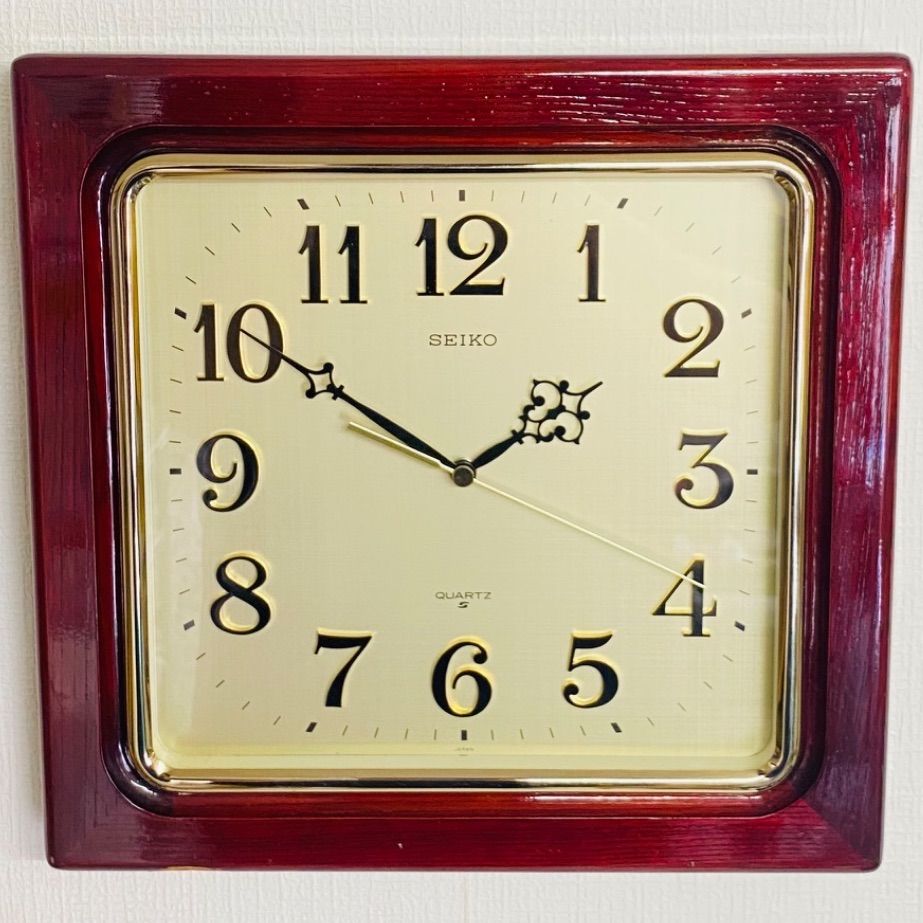 SEIKO 昭和レトロ 壁掛け時計 クォーツ QE635B - メルカリ