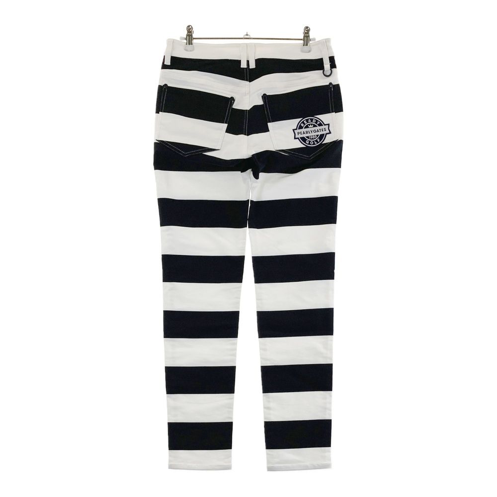 サイズ：0 PEARLY GATES パーリーゲイツ ストレッチパンツ ボーダー柄