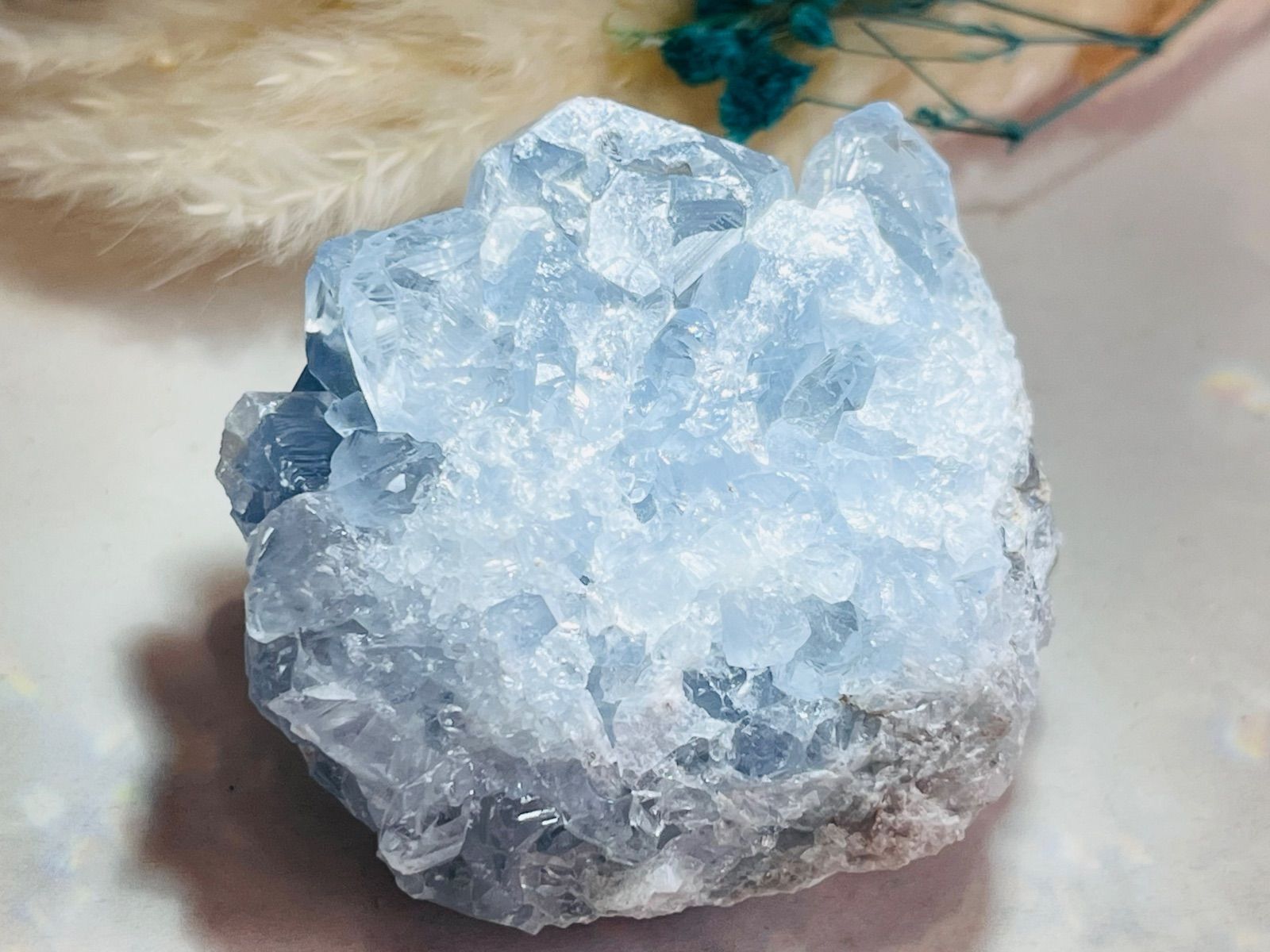 天使の石໒꒱✨ セレスタイト 天青石 クラスター 原石 ラフストーン