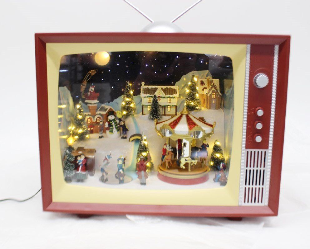 コストコ クリスマス レトロ TV ライト&ミュージック オルゴール