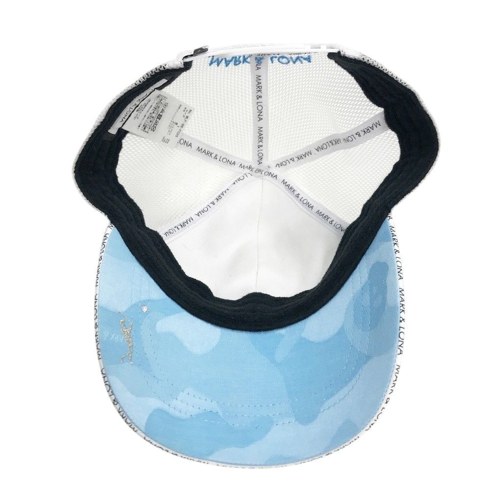 MARK&LONA マークアンドロナ メッシュキャップ 迷彩柄 カモフラ ブルー