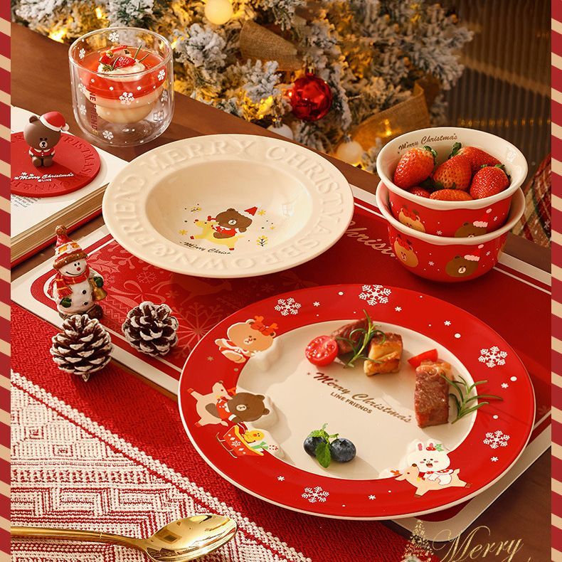 クリスマス食器セット 5点入り LINE FRIENDS 正規品 - メルカリ