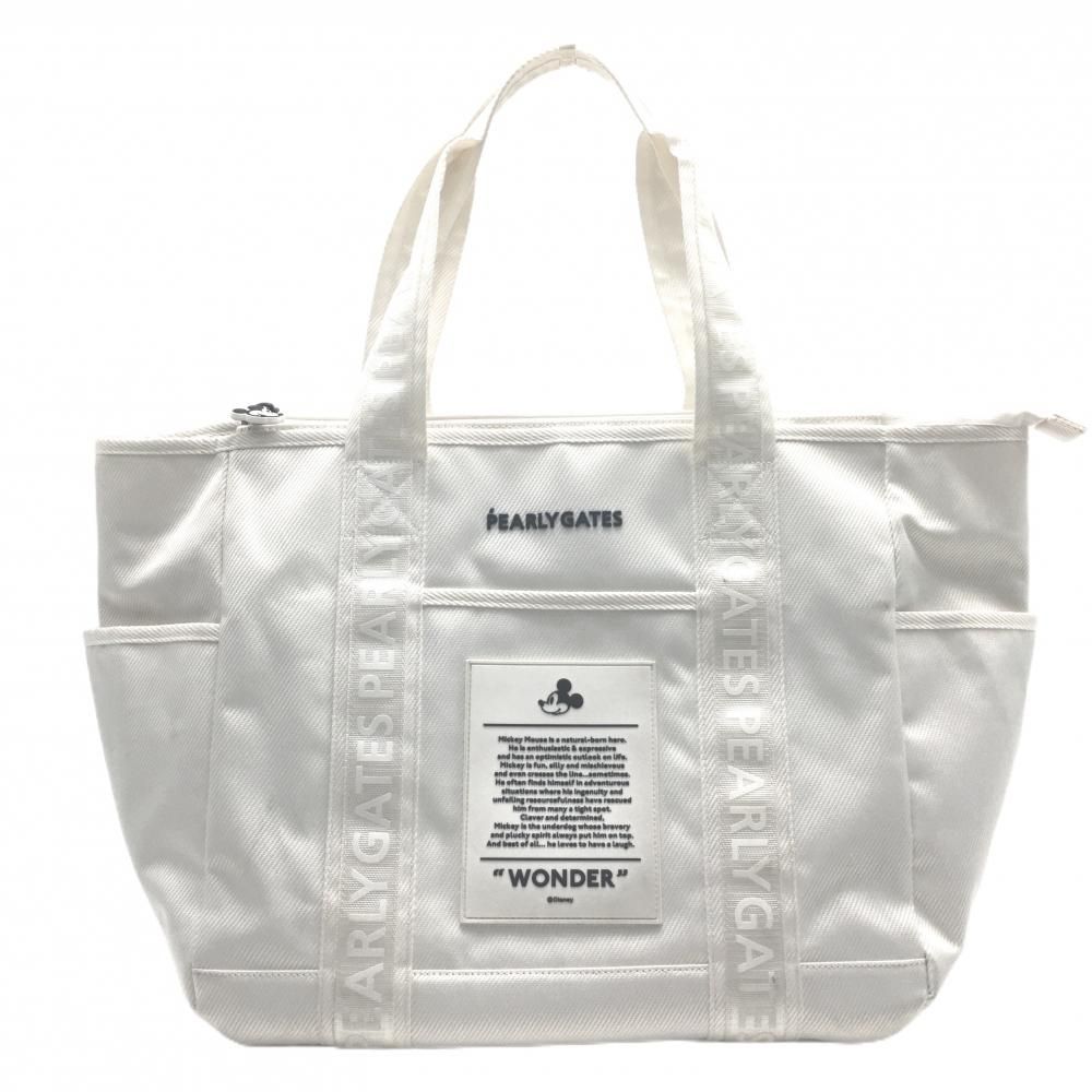 美品】パーリーゲイツ×DISNEY ロッカーバッグ 白×黒 ミッキー