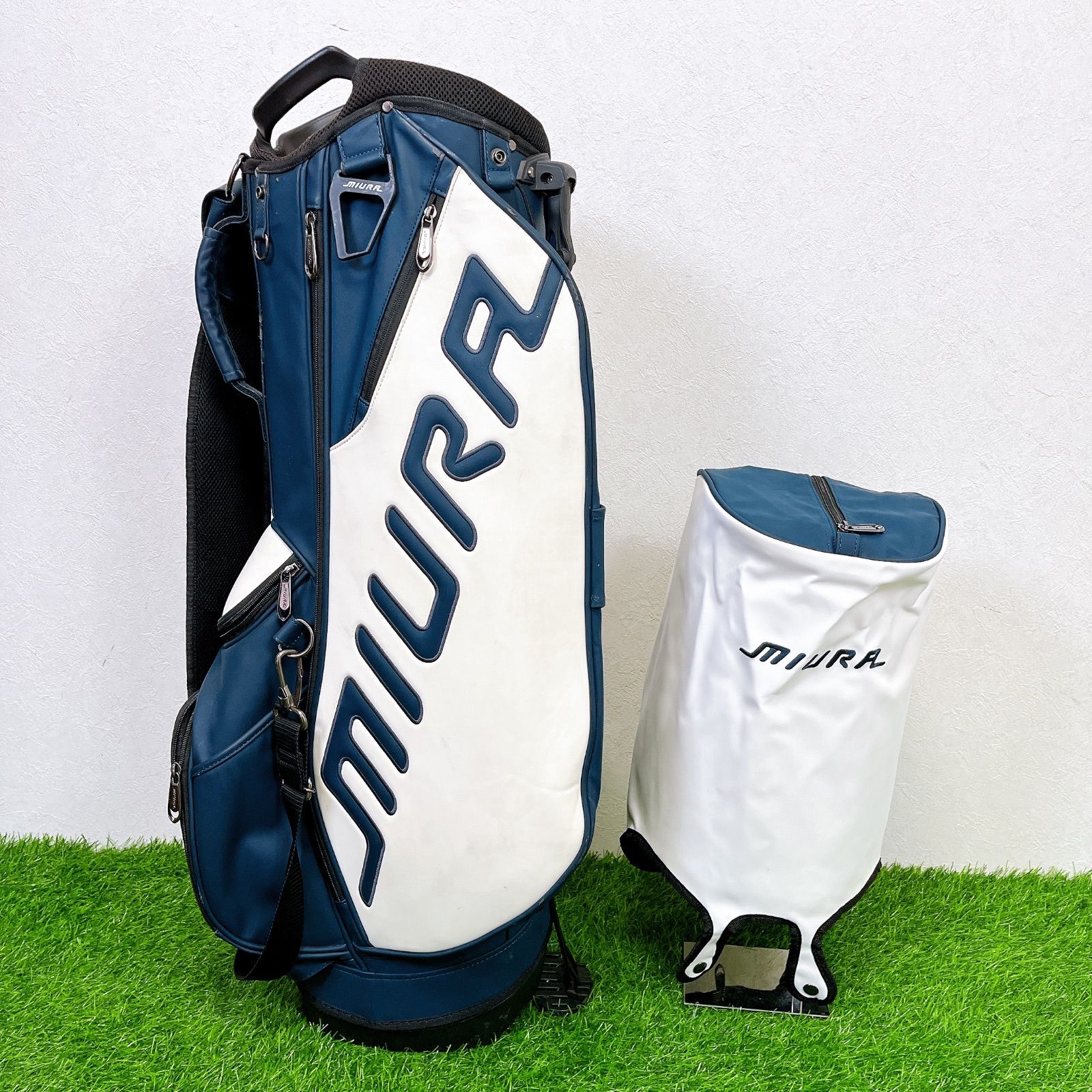 三浦技研 ミウラ MIURA SG-302 スタンド式 キャディバッグ ネイビー