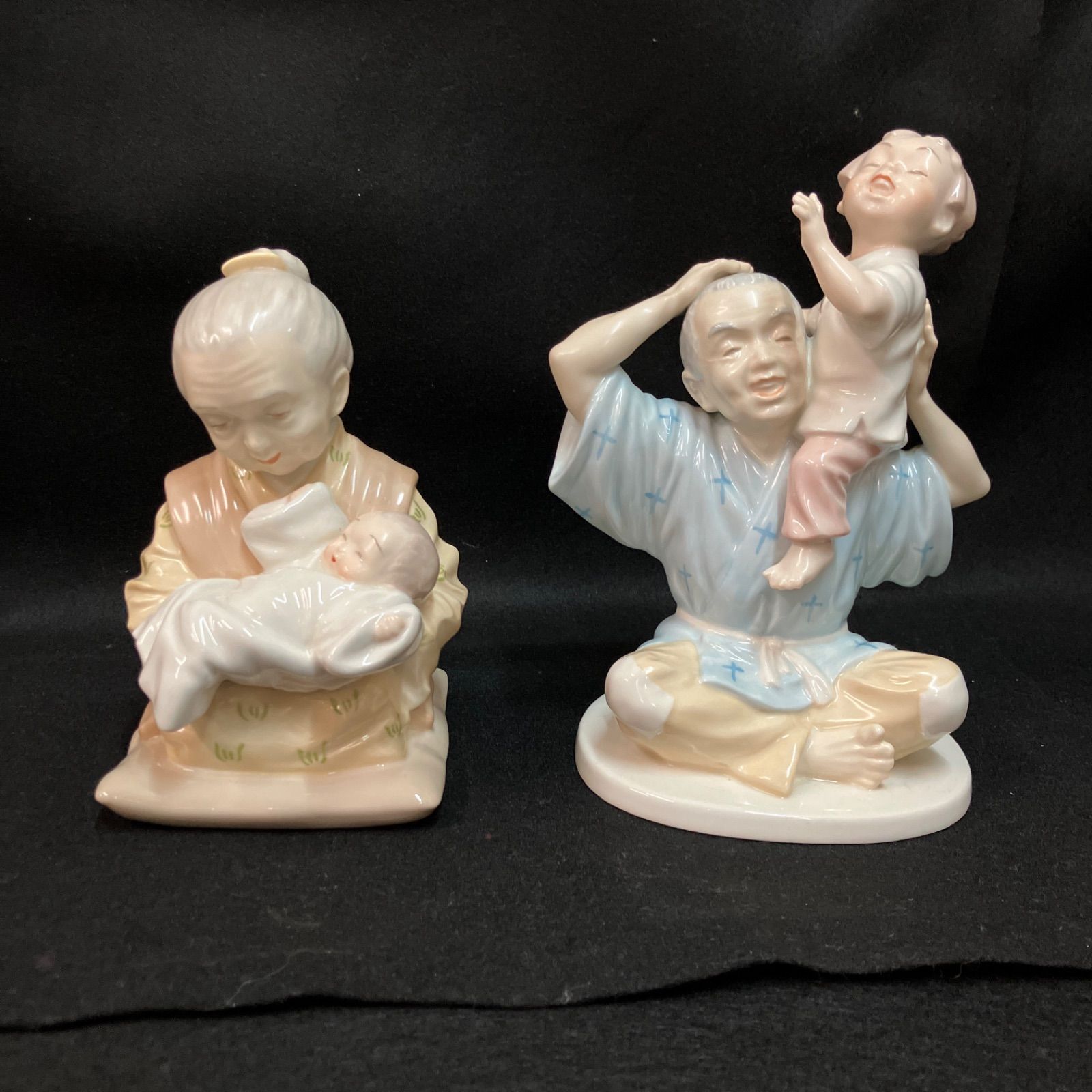 乃りたけ陶房 小島豪作 童子人形シリーズ 2個セット 希少