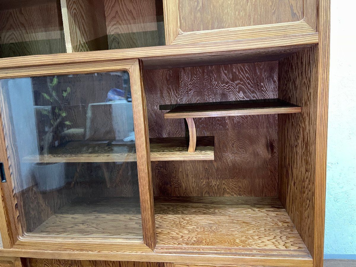 ○屋久杉 茶棚 茶箪笥 飾り棚 収納棚 戸棚 和製アンティーク 昭和