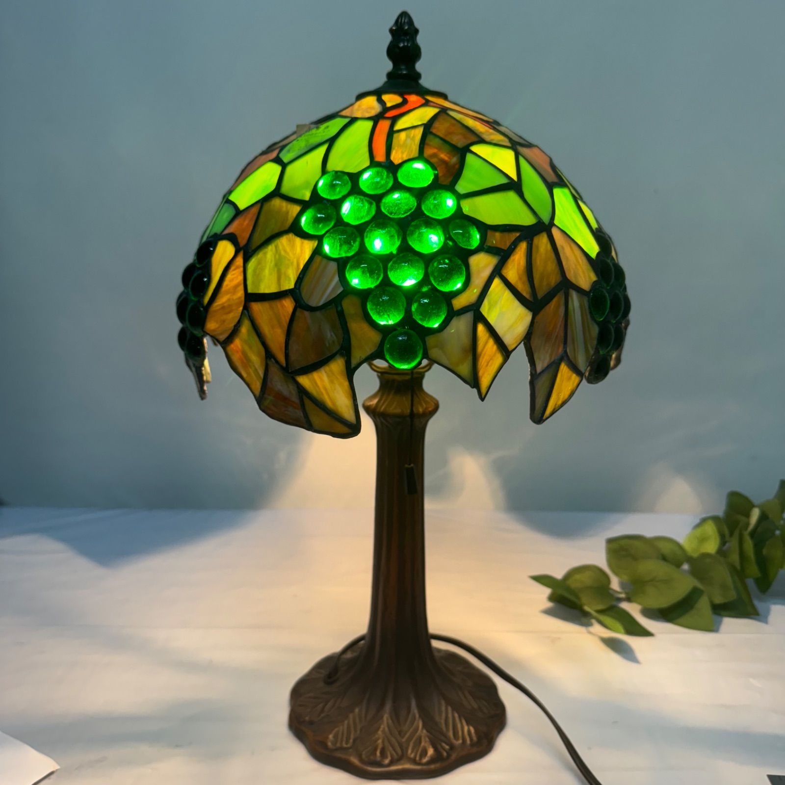 ステンドグラス ランプ ぶどう 葡萄 ブドウ ライト テーブルライト