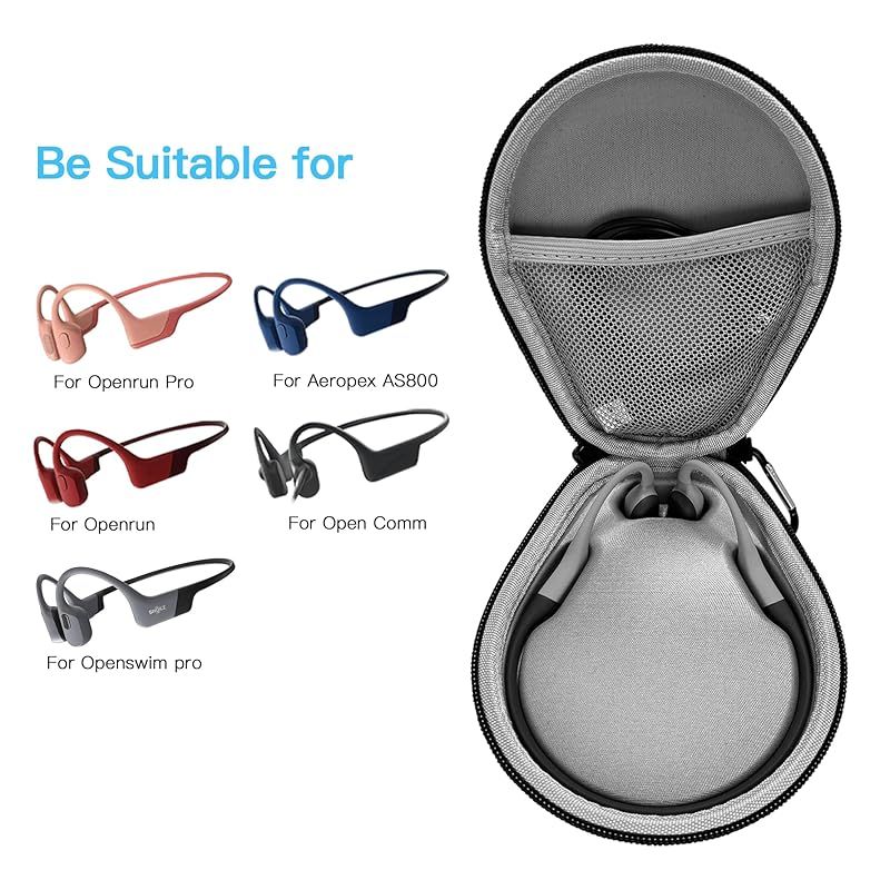 AWINNER Shokzケース対応 ハードトラベルバッグ Aftershokz Aeropex