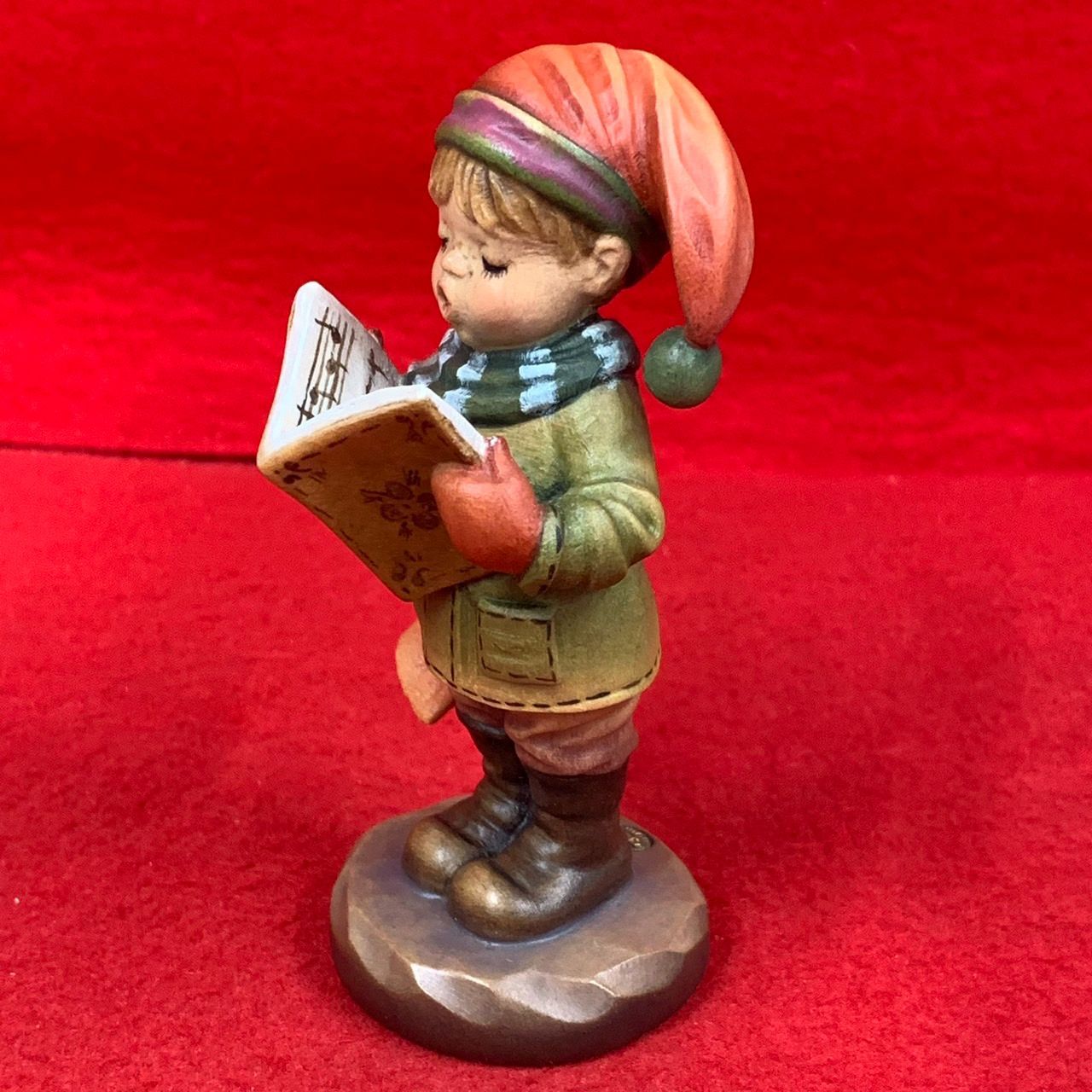 希少 アンリ人形 木彫り サラケイ Joy to tha world 10cm Anri