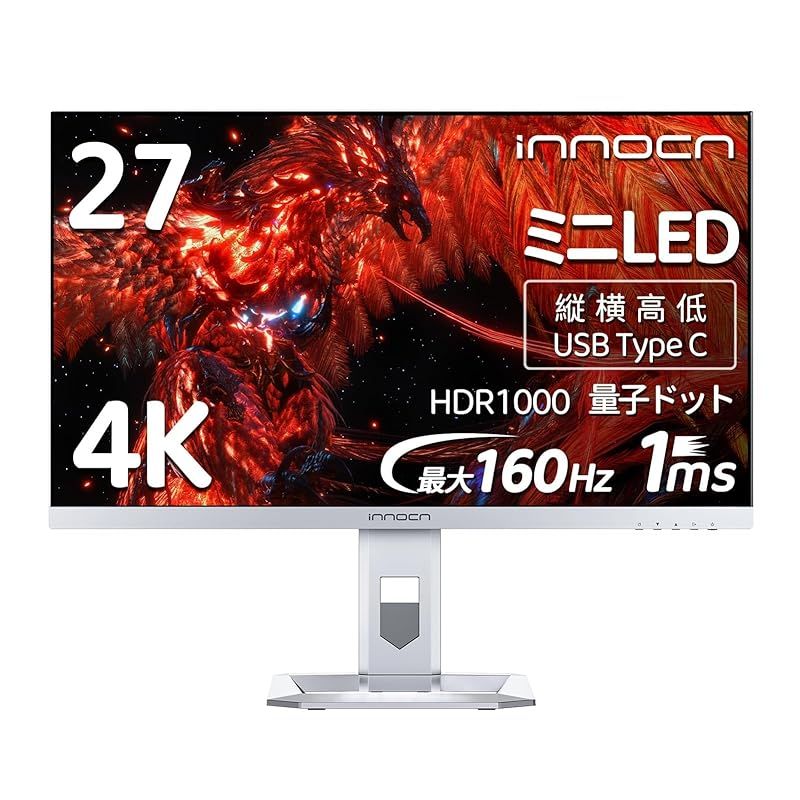 INNOCN 27M2V 27インチ ゲーミングモニターミニLED 4K モニター UHD