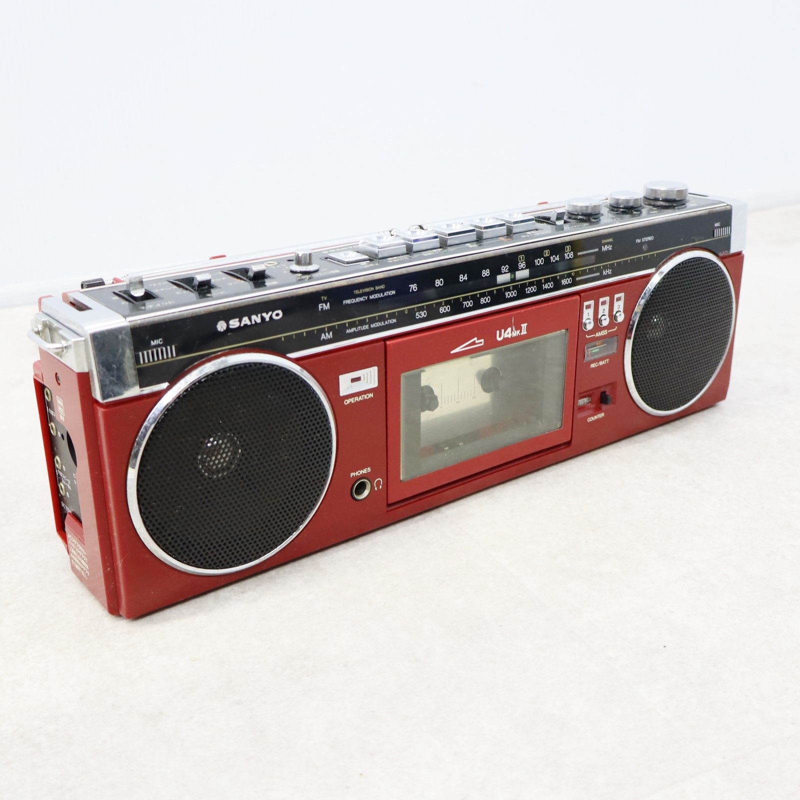 ◇ラジオOK 昭和レトロ｜カセットレコーダー｜SANYO サンヨー MR