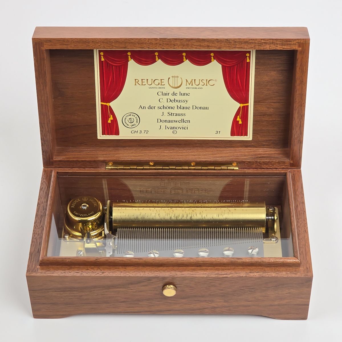 RITAOReuge Music スイス製オルゴール72弁ピアノ塗装 RITAOReuge Music