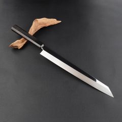 勘所型牛刀 9寸（刃渡り270mm）片刃 通常鏡面仕上げ 本刃付け 八角柄