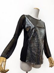 ラインストーン】新品 社交ダンスフリルデザインカットソー白d125