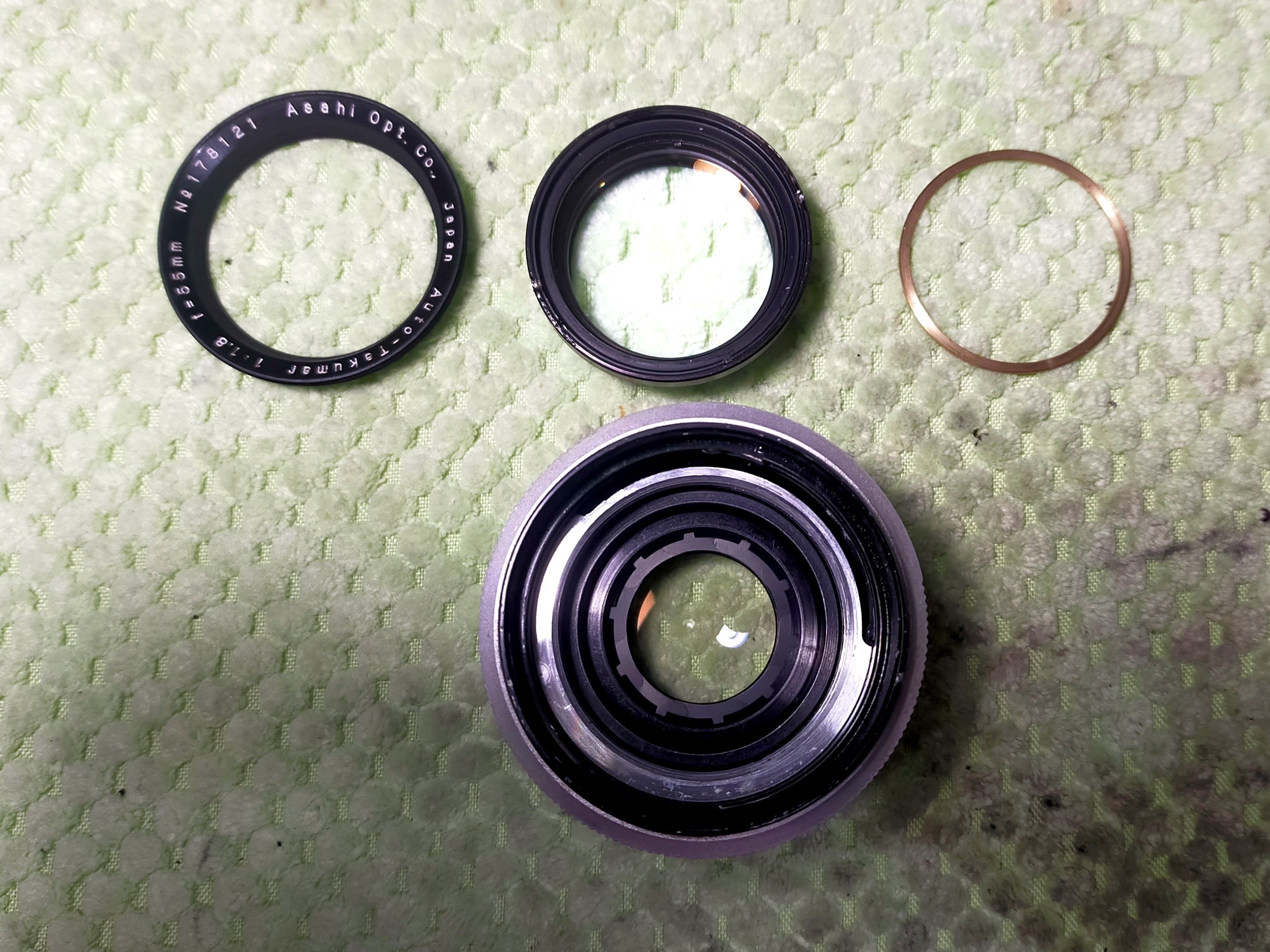 Pentax Auto-Takumar 55mm F/1.8 ゼブラタクマーの分解｜フィルム