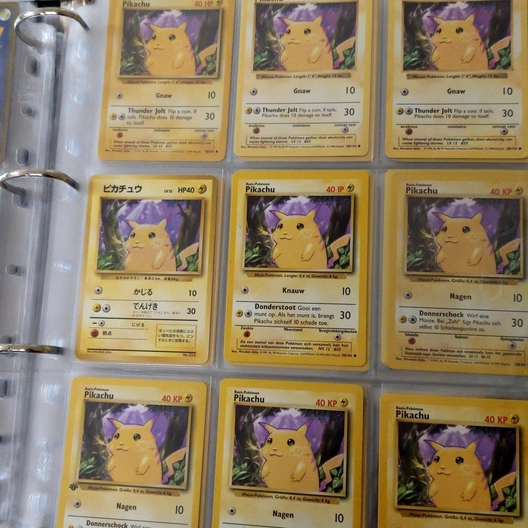 海外版ポケカの紹介！初代ピカチュウの各国版を収集中｜PIKA-BASE