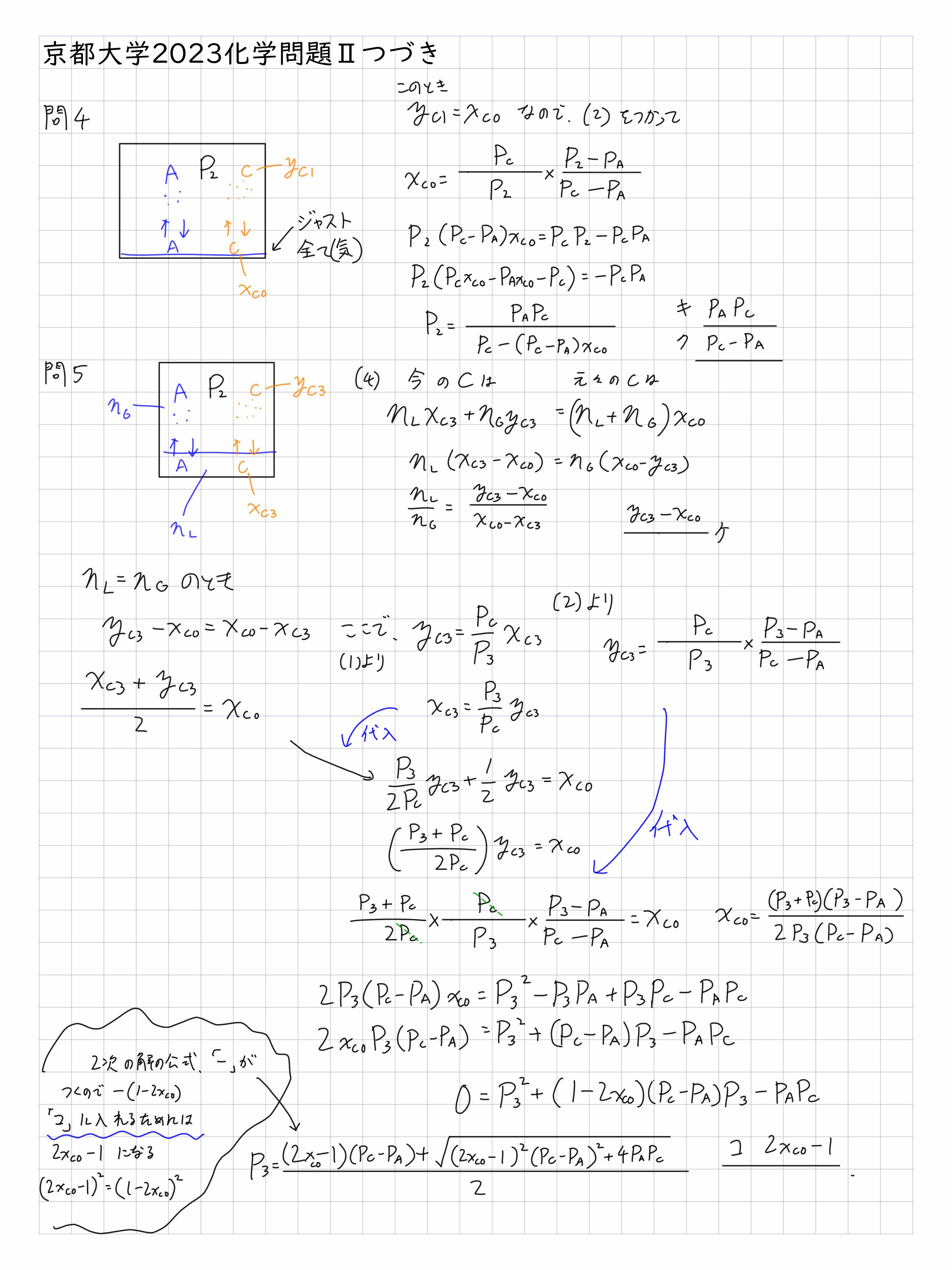 2023京都大学入試問題二次試験 化学 解答解説｜宮元一賢⌬Miyamol