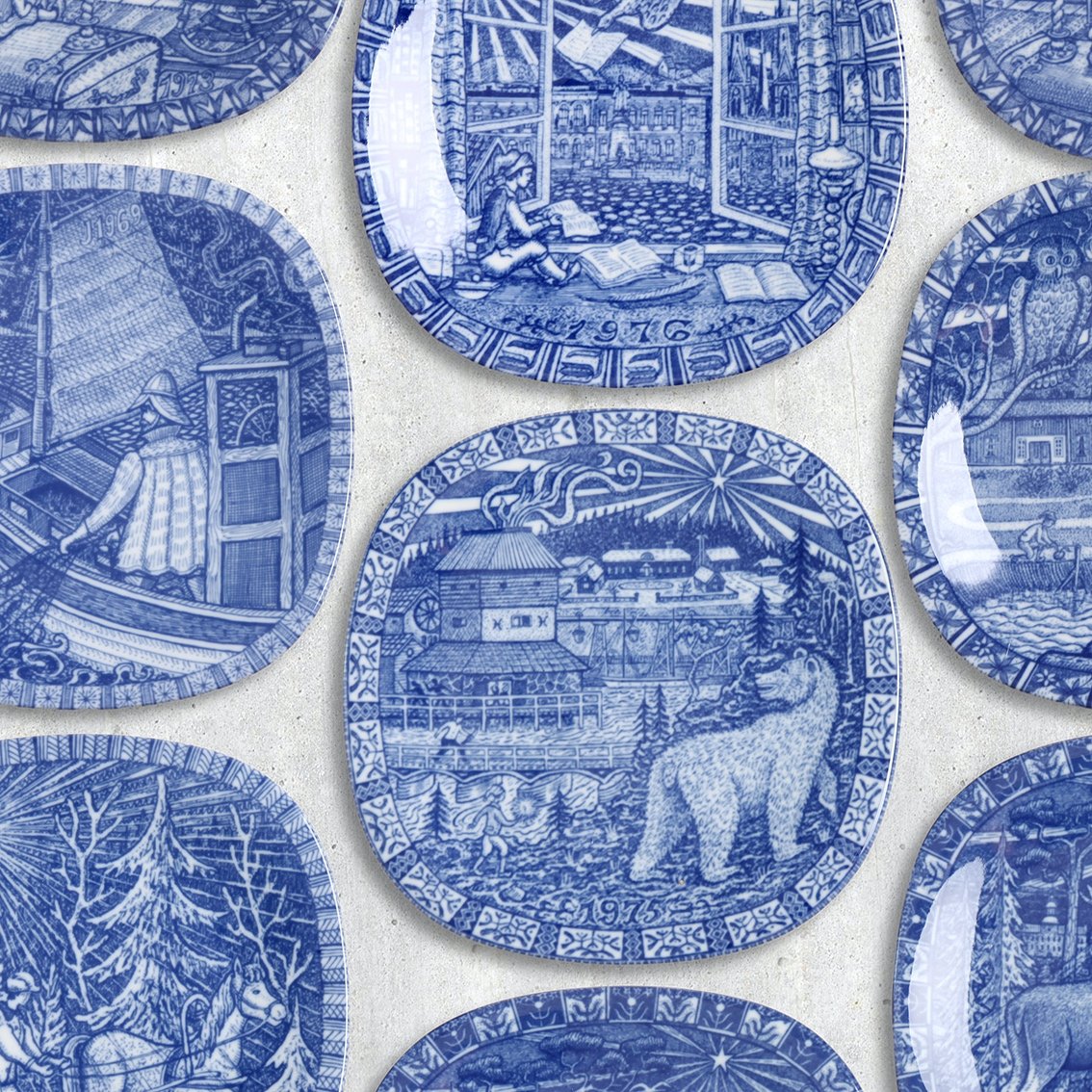 ニルスと一緒にスウェーデンを旅する絵皿 | kogmas 北欧ヴィンテージ