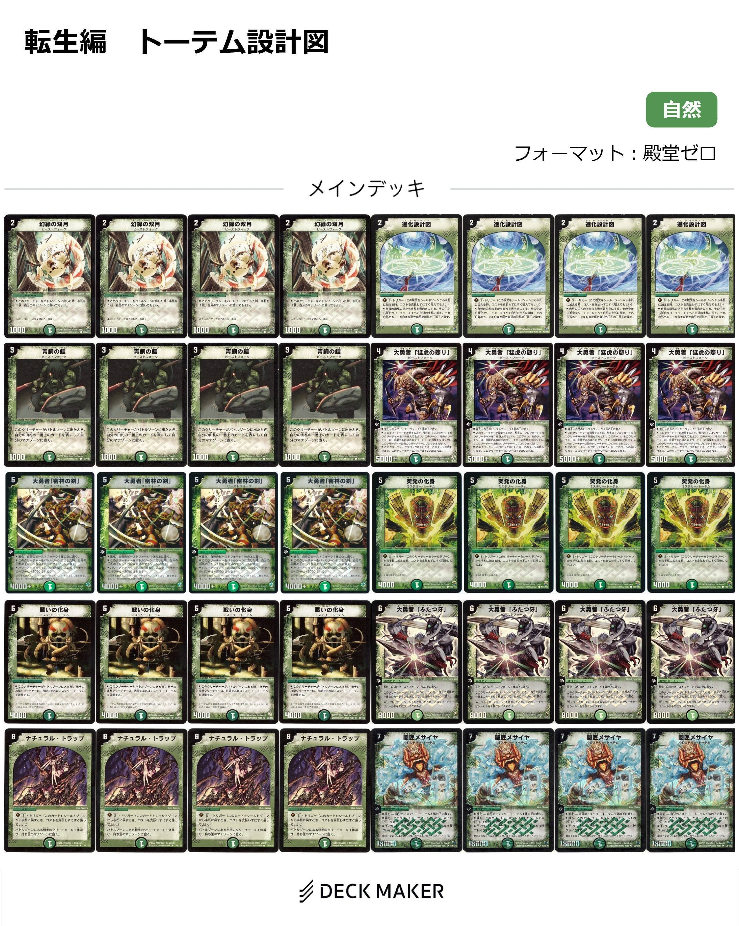 デュエルマスターズ クラシックデッキ【旧枠統一】No.361 転生編