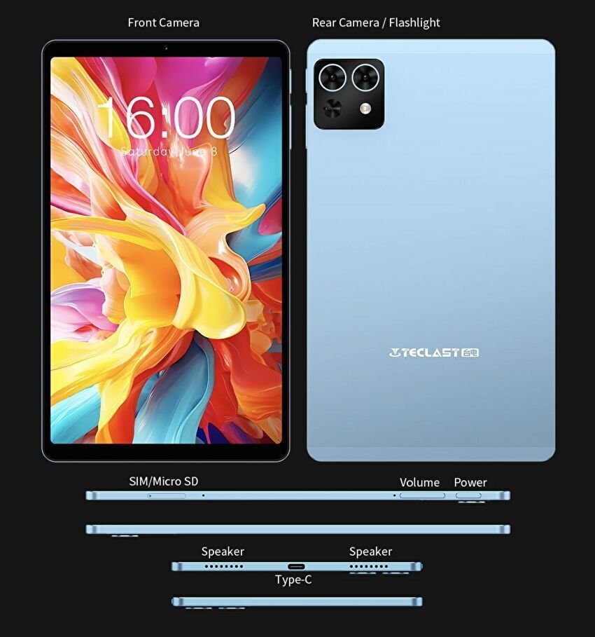 TECLAST T50 Mini、Helio G99を搭載の8.7型ダブレットのスペック、約17