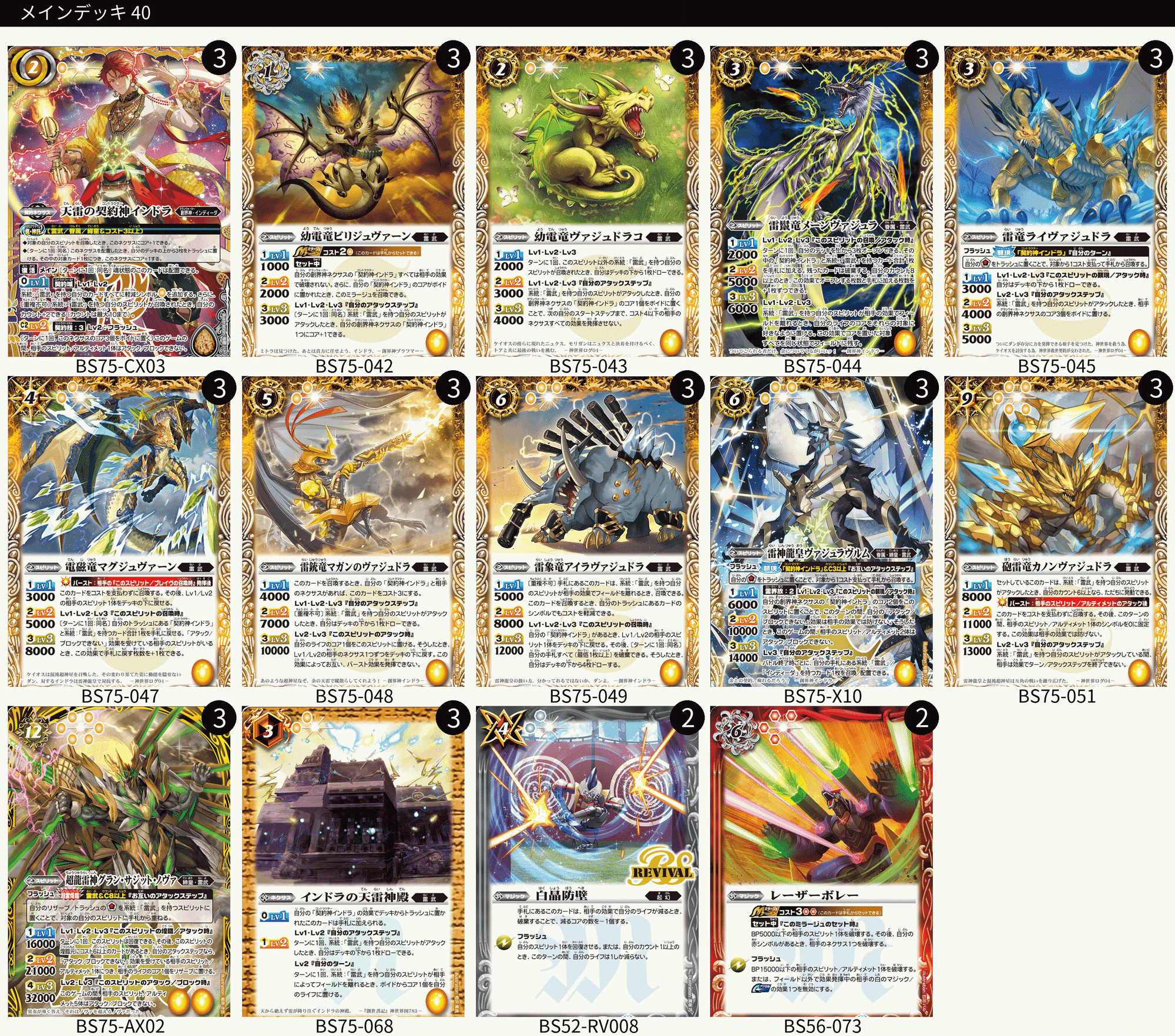 インドラ マジで強いリストの自慢 【バトスピ】｜よっちゃん