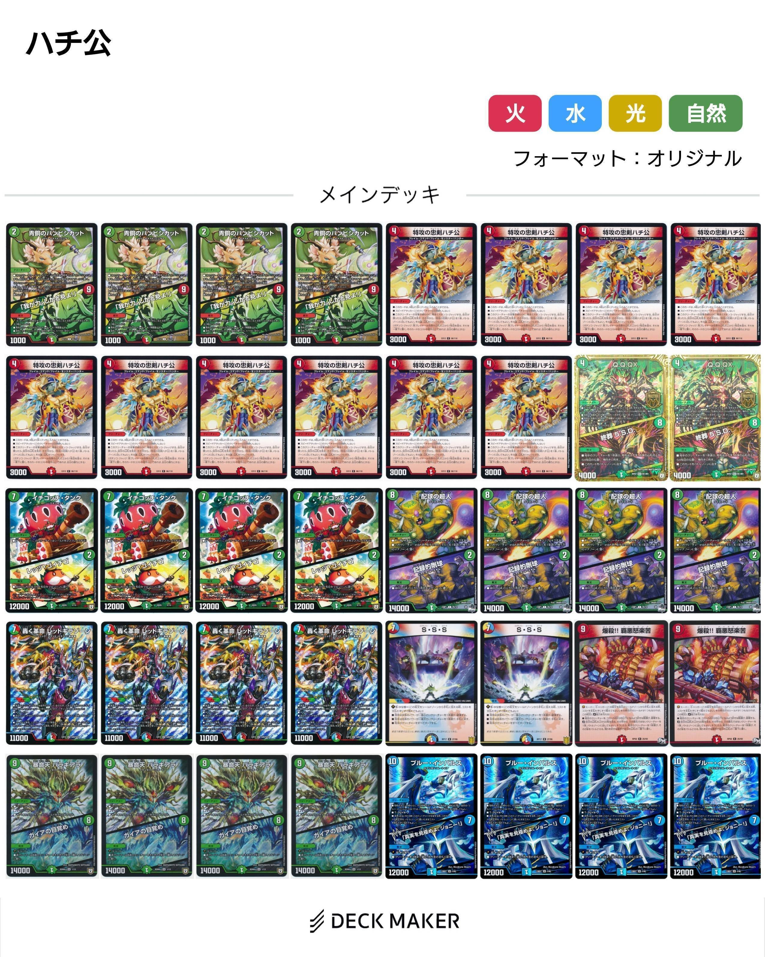 赤青マジックに有利！ブルーインパルス入りハチ公｜ぶちょう@デュエマ