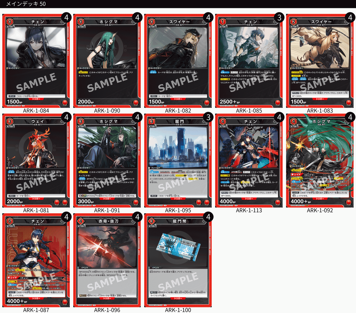 ユニアリ】アークナイツのデッキリストつくってみた｜じょん