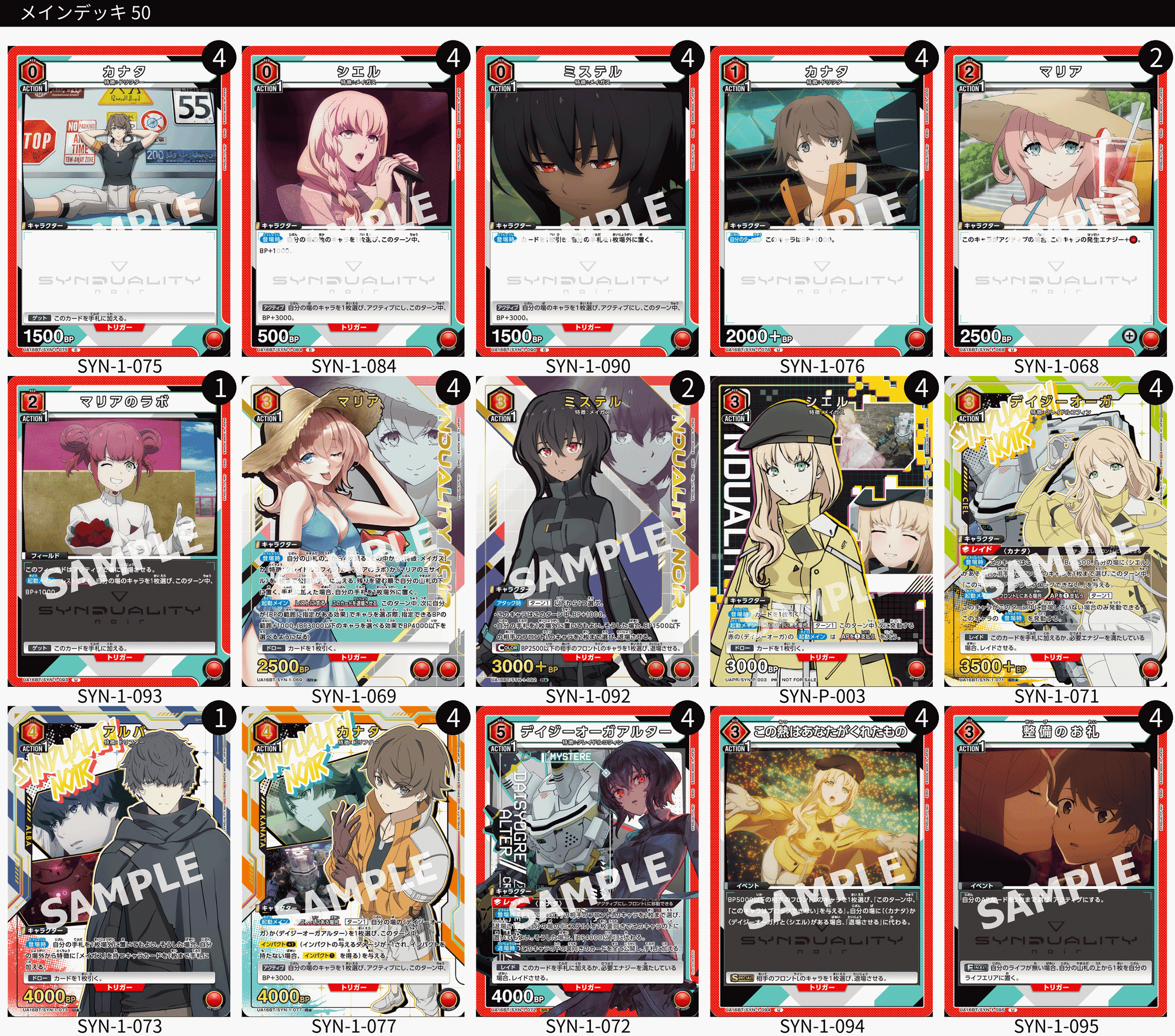 ユニオンアリーナ】ユニチケシエル入り赤SYNDUALITY Noirについて