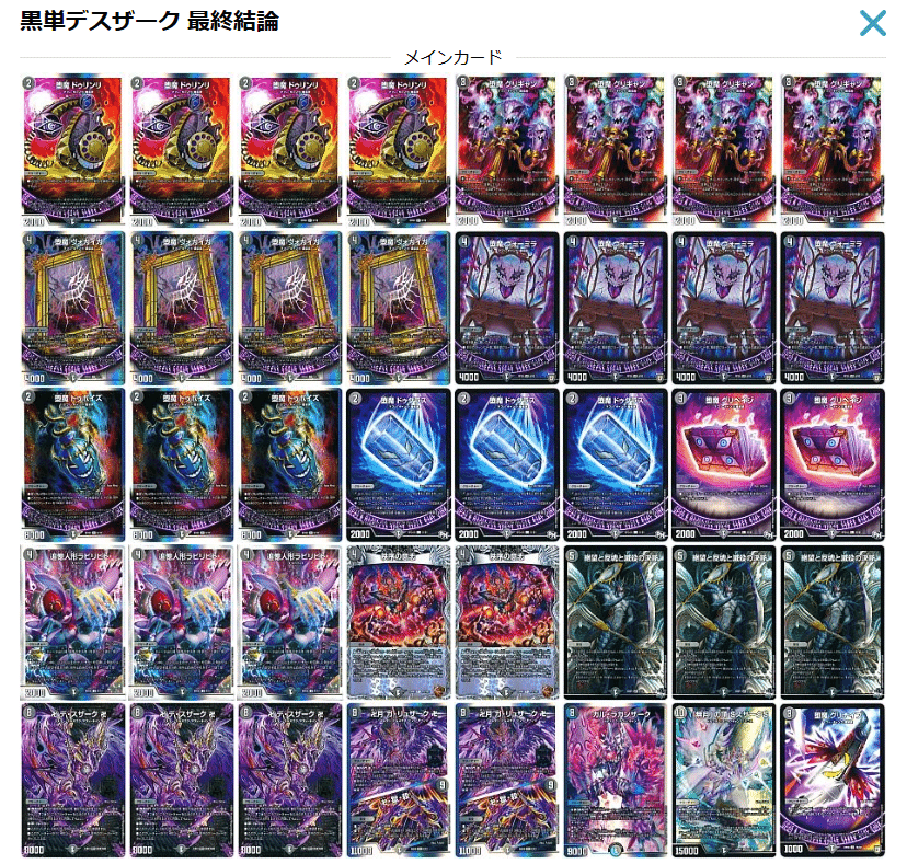 CS優勝】黒単デスザーク 解説 構築編【デュエマ オリジナル】｜りんだもん