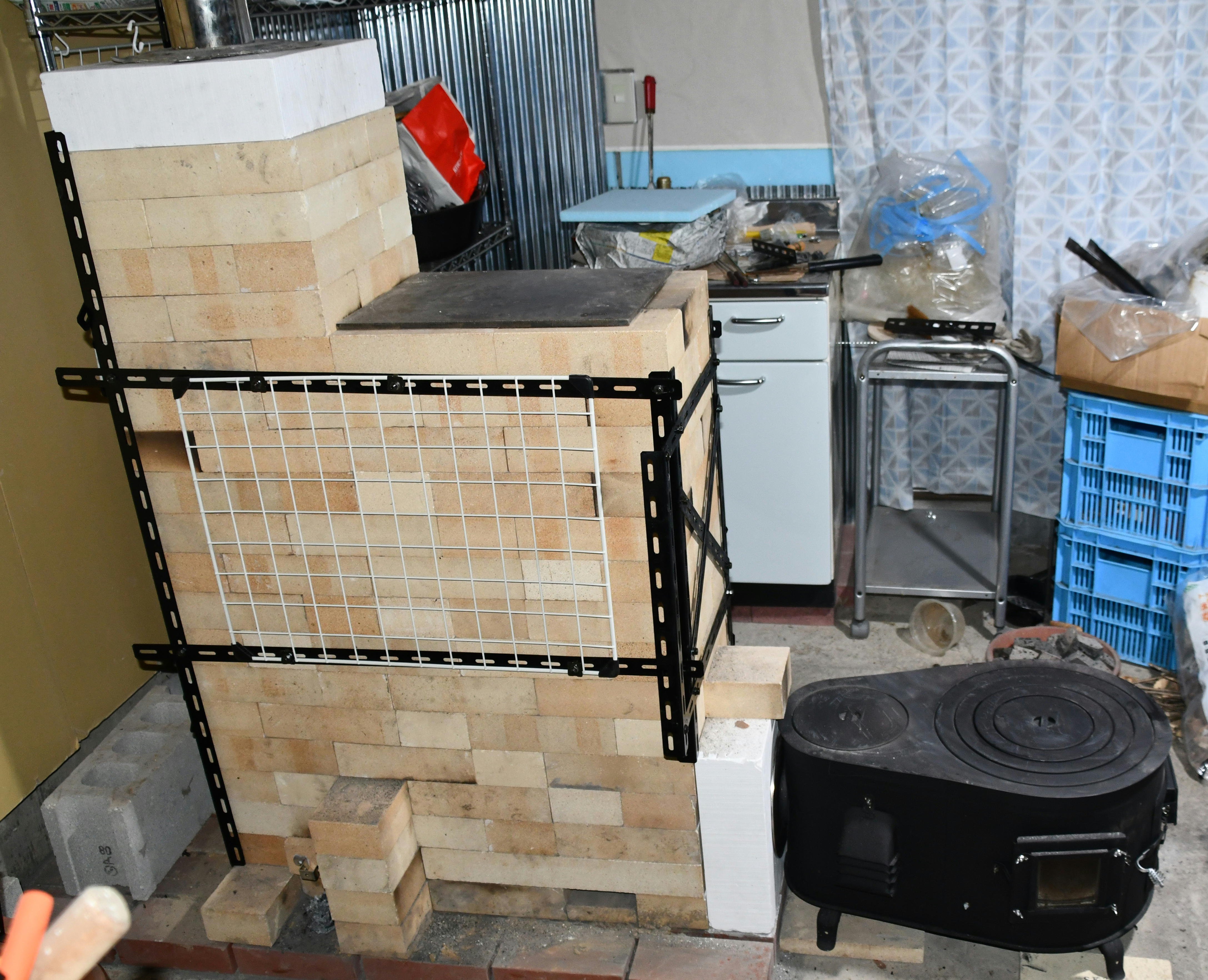 隠者の竈（かまど） 地下室のロケットペチカ（使用編）【週末隠者