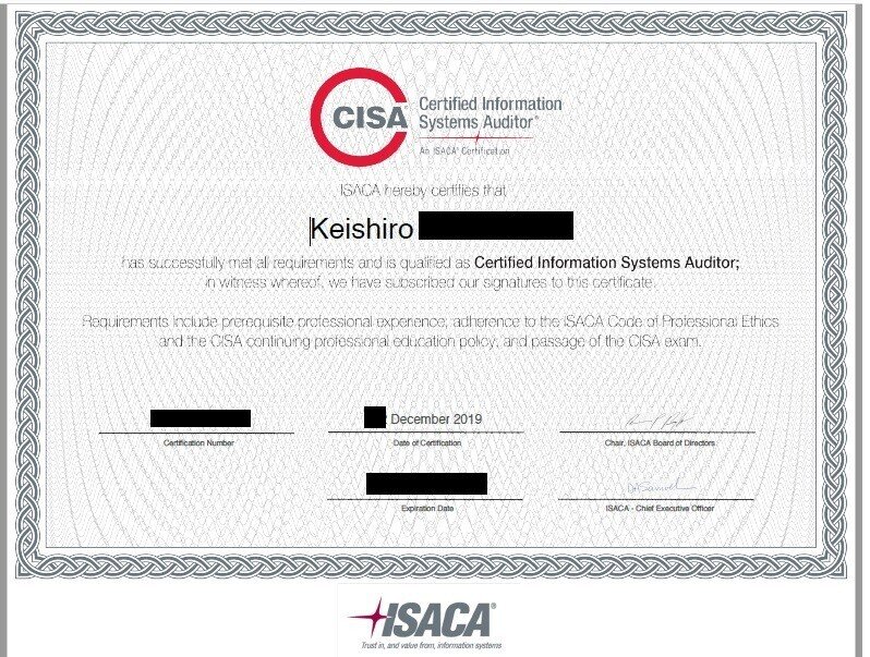 ど文系ど素人の公認情報システム監査人（CISA）合格体験記｜渡邉恵士老