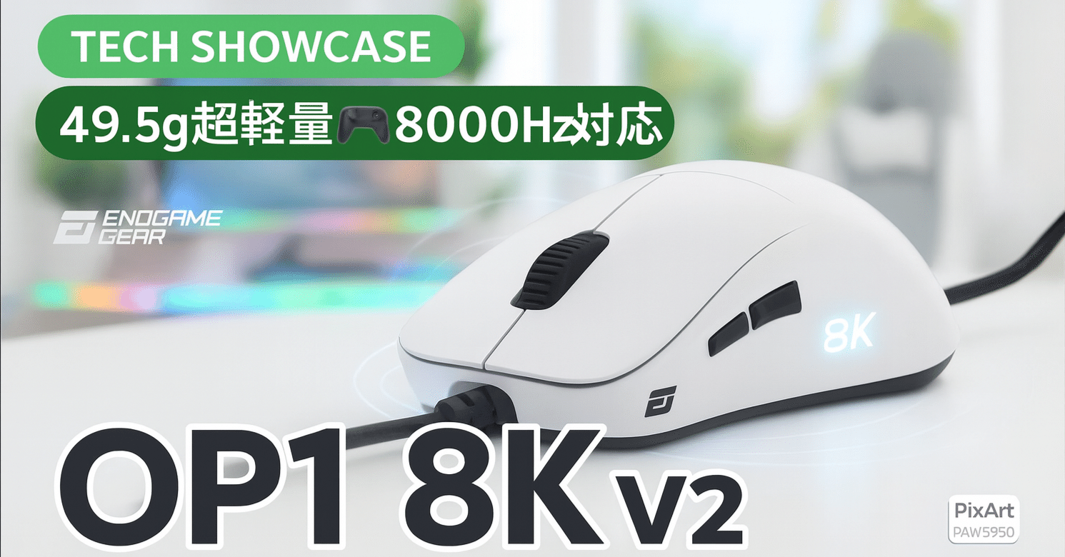 新着ギア〉 Endgame Gear OP1 8K v2 — 8Kポーリング対応の小型・超軽量