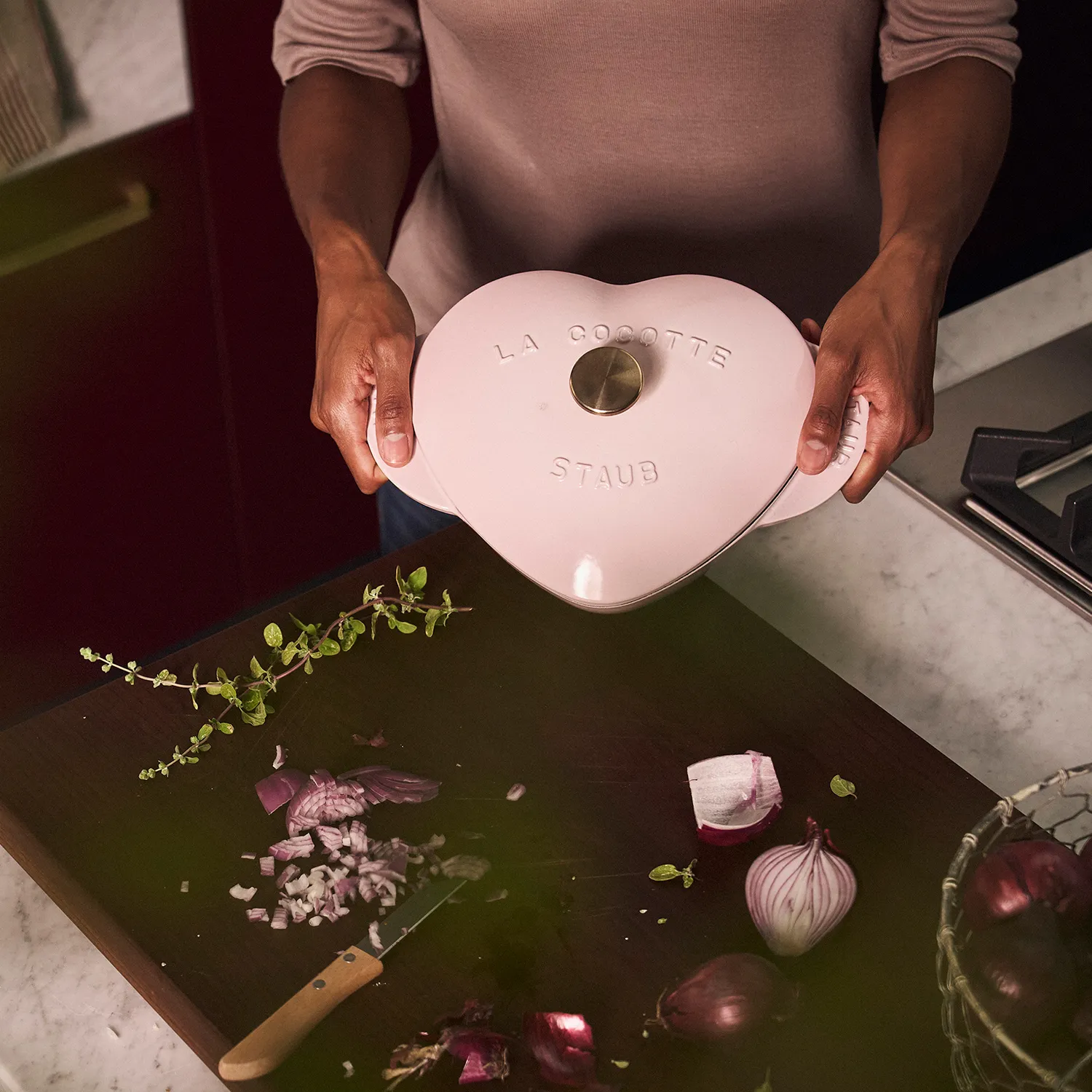 希少！STAUB LA COCOTTE ハート型鍋 フォンデュ 黒 希少！STAUB LA