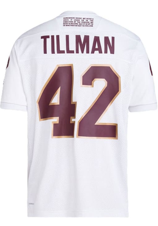 Pat Tillman Mens White Arizona State Sun Devils Name and Number 42