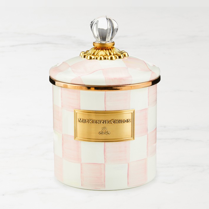 MacKenzie-Childs Sterling Check Canister | Williams Sonoma