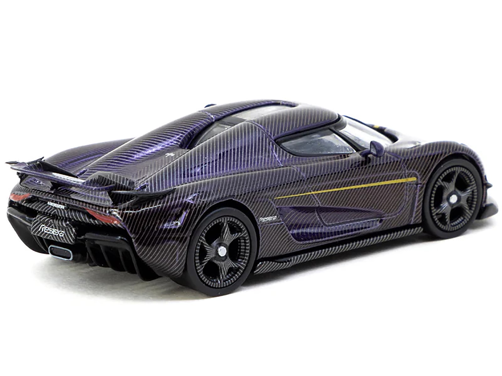 Koenigsegg Regera Purple Carbon Fiber with Gold Stripes 