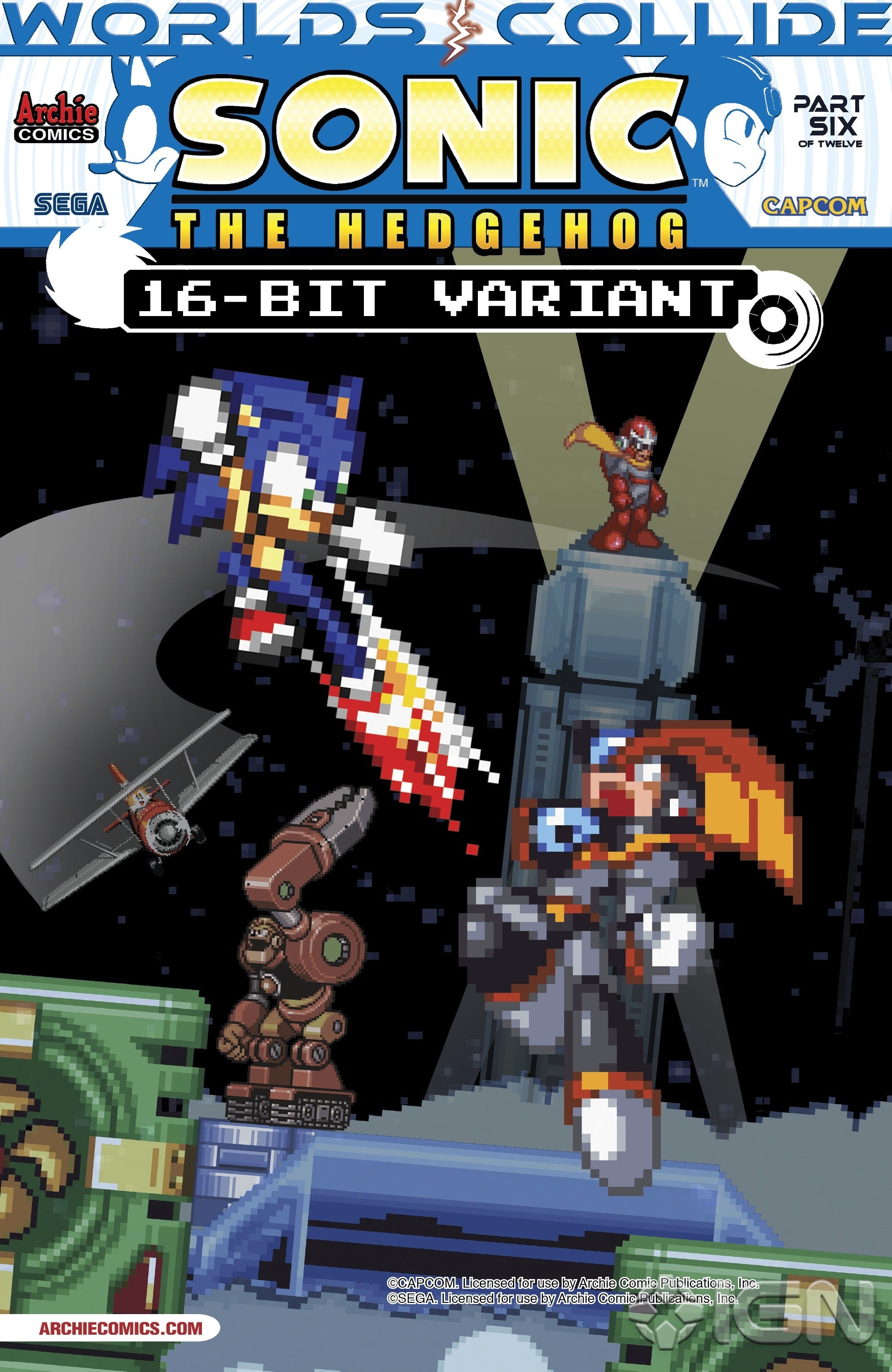 Sweet 16-Bit Variant Covers for Archie's Mega Man/Sonic Crossover