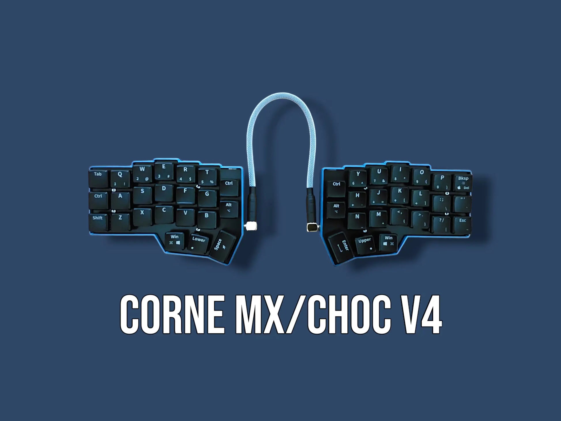 Corne v4: Choc - Split Ergonomic Keyboard with Tenting Kit, RGB