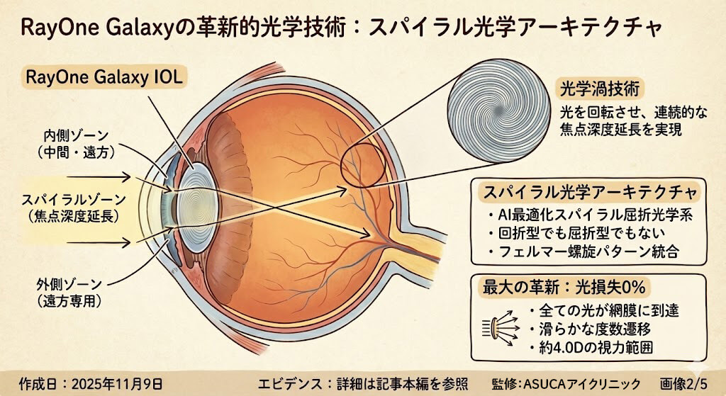🌟 RayOne Galaxy IOL完全ガイド：世界初のAI設計スパイラル型眼内