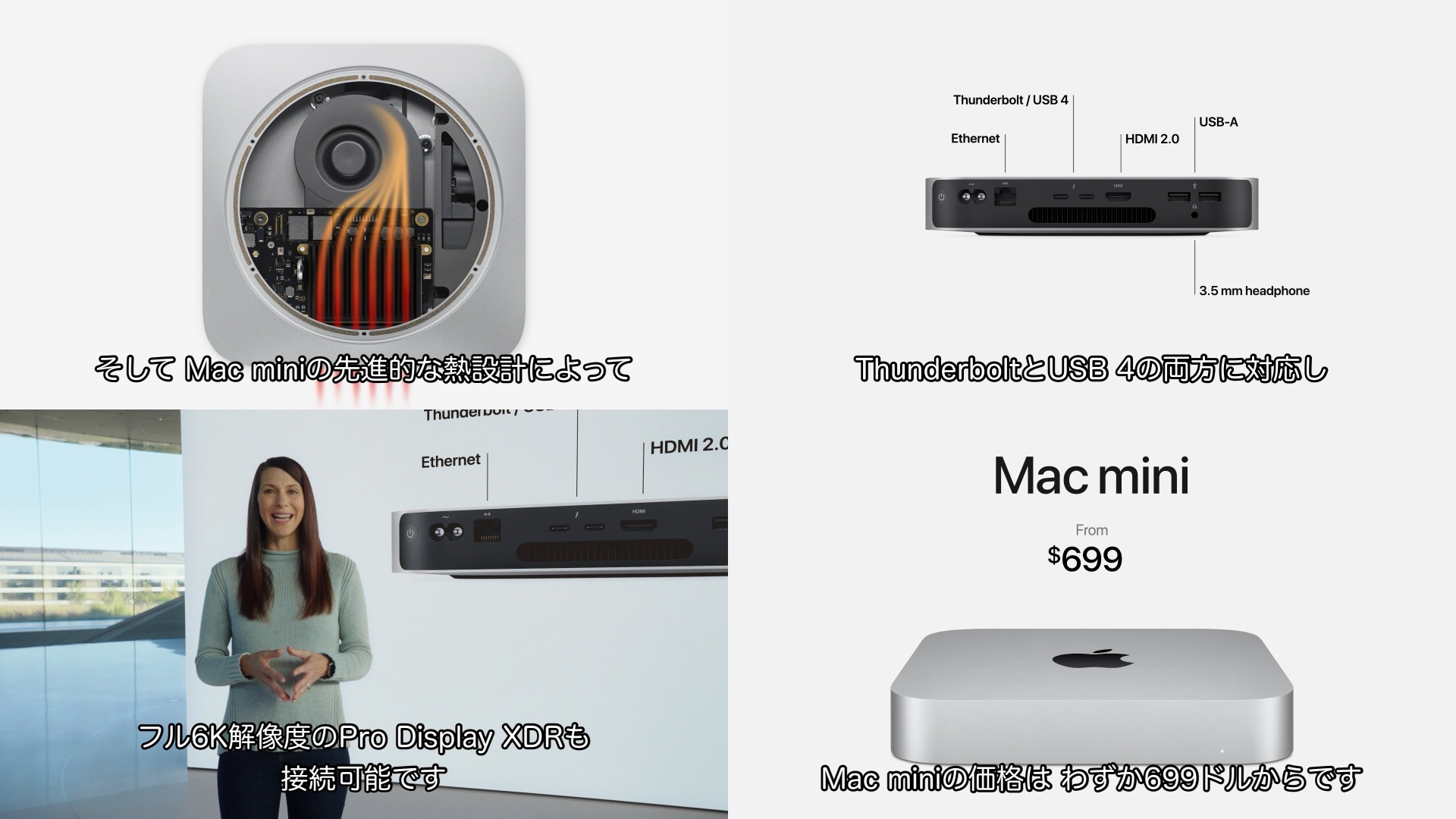 Apple、M1チップを搭載し2つのUSB-AとThunderbolt/USB 4ポート、HDMI