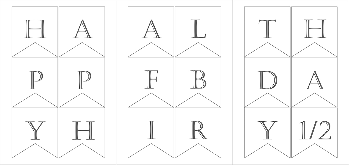 ハーフバースデーで生後6か月をお祝い！飾り付けガーランド無料